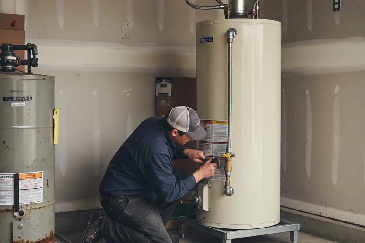 Water heater and shutoff valve replacement in Pittsford