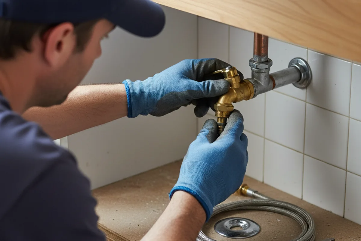Shutoff valve and fitting work during Faucet and Fixture Repair in Pittsford